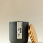 Handcrafted fall candle - scent is Basically Fall - smells of pumpkin, cinnamon, nutmeg, clove - all natural soy candle - vegan, non-toxic, made with essential oils - container is a charcoal ceramic tumbler